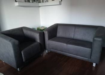 Sofa dwójka (nierozkładana) z fotelem
