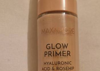 Podkład rozświetlający Max & More z kwasem hialuronowym i dziką różą 30ml