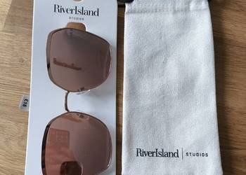 Okulary przeciwsłoneczne River Island złote