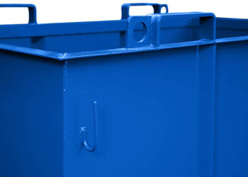 Kontener do szkła, gruzu, złomu z otwieranym dnem 750 litrów Kontener do szkła, gruzu, złomu z otwieranym dnem 750 litrów