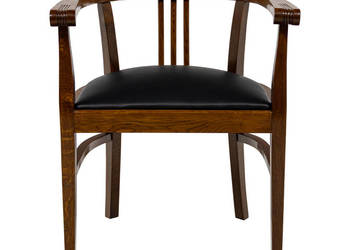 Secesyjny fotel dobiurka dębowy antyk skóra naturalna DOSTAWA W CENIE