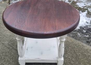 Stolik kawowy,  drewniany,  bielony