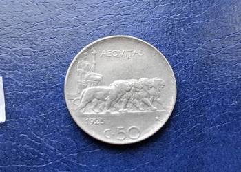 Stare monety 50 centesimi 1925 Włochy