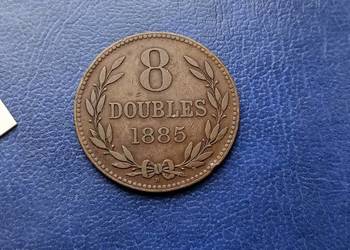 Stare monety 8 doubles 1885 Guernsey