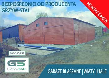 Garaż Blaszany Grafitowy -BLASZAK/MAGAZYN - HALA- Wiata – GRZYWSTAL