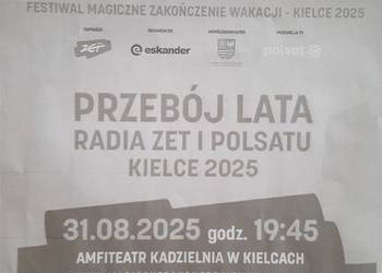 Sprzedam Dwa bilety Na koncert Przebuj radia Zet i Polsatu W Kielcach 31.09