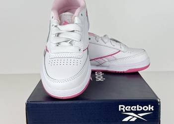 Reebok Club C Revenge r.27 białe różowe dziewczęce sneakersy