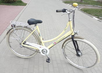 Holenderski rower Aluminiowy Biegi Prądnica w piaście