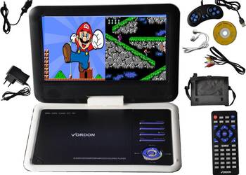 PRZENOŚNE DVD SAMOCHODOWE VORDON 10,2' USB SD GRY KONSOLA TV