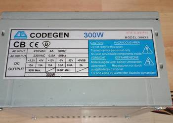 Codegen 300W model 300X1, standard ATX 2.03 + ładowarka baterii