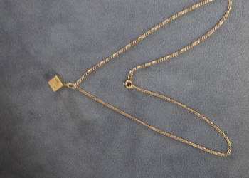 Łańcuszek z Kostką Złoty Dł. 50 cm Okazja Olsztyn