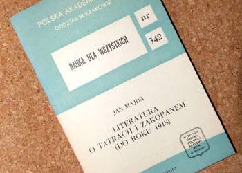 [MŁ] Literatura o Tatrach i Zakopanem do roku 1918. Majda