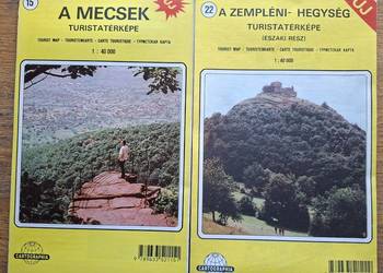 15 A Mecsek 22 A Zempleni-Hegyseg 1:40 000 tourist map