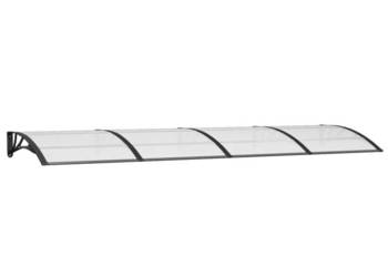 Daszek nad drzwi czarny 350x100 cm poliwęglan WM-153594