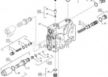 New Holland T6090 Sekcja zaworu hydr 47434190