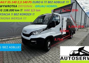 IVECO DAILY 35.140 2,3 EURO 6 BEZ ADBLUE KIPPER WYWROTKA ORYG.KLIMA POD HDS