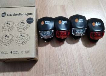 Baby Uma lampki LED do wózka 4 szt. z przodu i tyłu, 3 tryby, uniwersalne