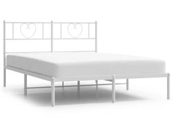 Łóżko Metalowe Białe Rama Łóżka Ze Stelażem Biała 120x200 cm WM-355510