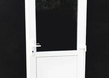 Drzwi w kolorze Białym. PCV. rozmiar 90X200 szyba panel