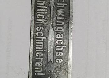 BMW r75 sahara zundapp ks750 tabliczka na błotnik kosza jak oryginał