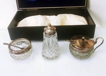 Srebro 925 Kryształ Anglia 925 Przyprawniki (6)