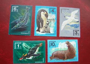 ZSRR 1978 MNH Mi. 4742/46 Fauna Zwierzęta Arktyki  a