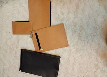 Zestaw portfeli, 3 x brązowy Portfel, saszetka, Top Vintage,