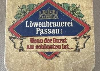 Podkładka pod butelkę piwa Browaru Löwenbrauerei Passau