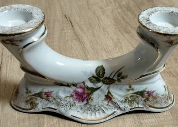 Świecznik IWONA Porcelana Chodzież 2 punkty świecenia