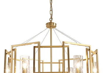 Glass & Brass - Frames  - nowoczesny żyrandol 80cm