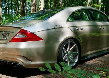 Zderzak TYŁ Suchorovski Design dyfuzor CARBON + końcówki wydechu AMG do CLS