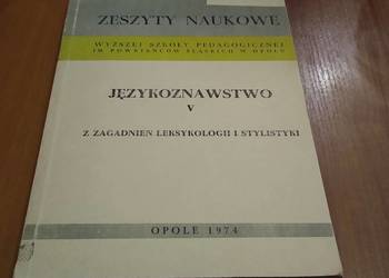 Z zagadnień leksykologii i stylistyki Henryk Borek Językoznawstwo 5 V