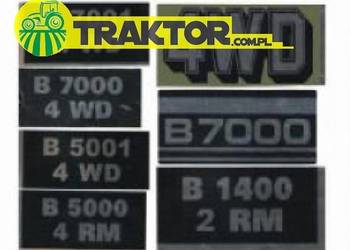 Naklejki KUBOTA B7000, B7001,B5000, B5001, B6001, 4WD (7 models)