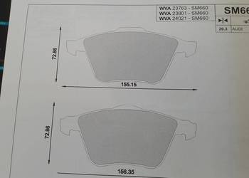 SM660 Klocki hamulcowe kpl. przód  AUDI A3, TT; VW GOLF VI, SCIROCCO III 1.