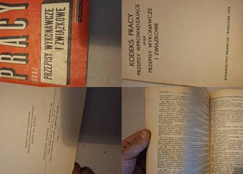 Kodeks pracy 1975 – pierwsze wydanie, bardzo niski nakład, antykwaryczna rz