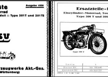 Nsu 201 T und 201 Ts - Ersatzteil- Liste