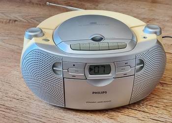 Kultowy Boombox Philips AZ1027 | CD, Kasety, Radio | Stan bdb!