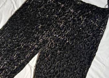 Platinum Spodnie Welurowe Panterka Jedwab Wiskoza 42 44