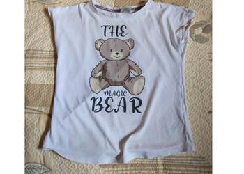 koszulka bawełniana organiczna t-shirt bear z misiem bluzka