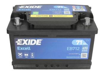 Akumulator 71Ah 670A Exide Excell EB712