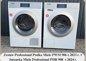 Zestaw Professional Miele. Pralka PWM 906 z 2024r + suszarka PDR 908 z 2023
