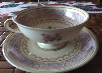 Nie Prl filiżanka Thomas Bavaria porcelana kwiaty fiolet