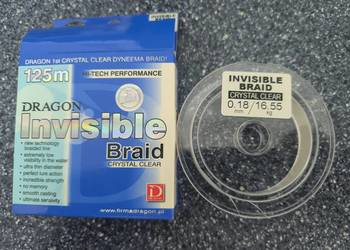 Profesjonalna Plecionka DRAGON Invisible Braid Crystal Clear – 125m / 0,18m