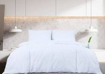 vidaXL Zestaw pościeli, biały, 200x200 cm, lekka mikrofibra(sku136018)