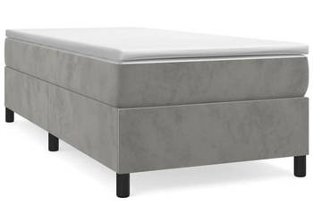 Łóżko Z Materacem Szare Kontynentalne DO Sypialni 80x200 cm WM-3144645