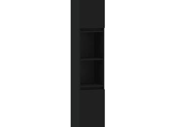 Szafka łazienkowa czarna 30x30x190 cm materiał drewnopochodny WM-831533