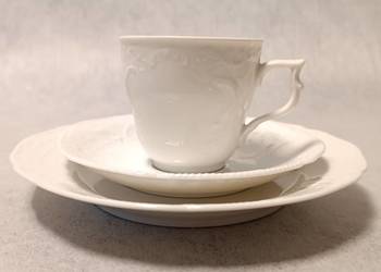 Rosenthal Sanssouci Trio Zestaw Śniadaniowy Biała Filiżanka Selb