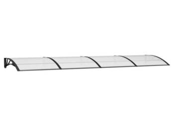Daszek nad drzwi czarny 400x100 cm poliwęglan WM-153600