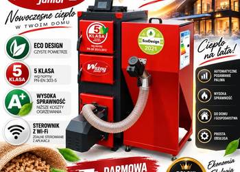 Kocioł piec c.o. 13kW na pellet do 160m2 5 klasa ecodesign dostawa 0 zł gra