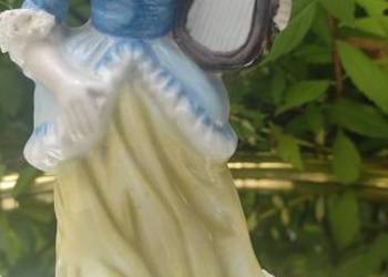 Wiktoriańska dama z lirą * figurka porcelanowa Wiktoriańska dama z lirą * figurka porcelanowa